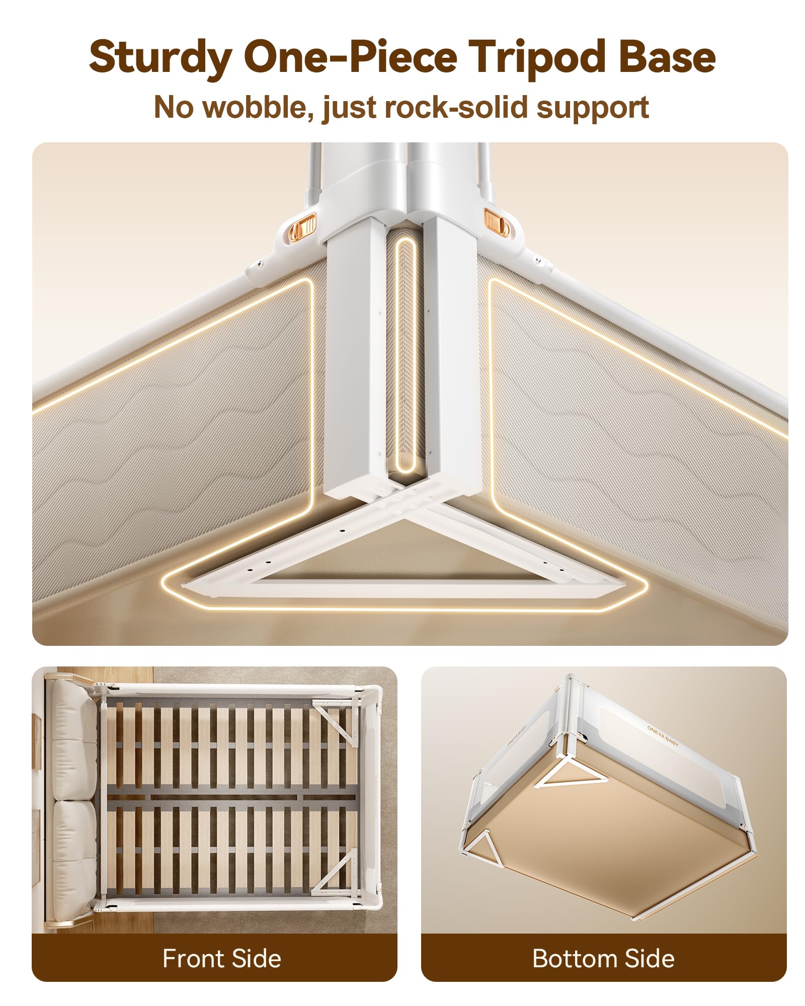 ONEYA BABY bed rails 28-inch barrier reduces falls