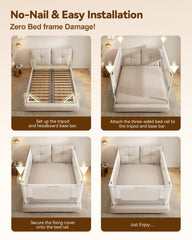 ONEYA BABY bed rails with widened posts for stability