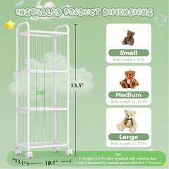 Oneyus plushies storage holds 50+ plushies, freeing floor space and reducing clutter.