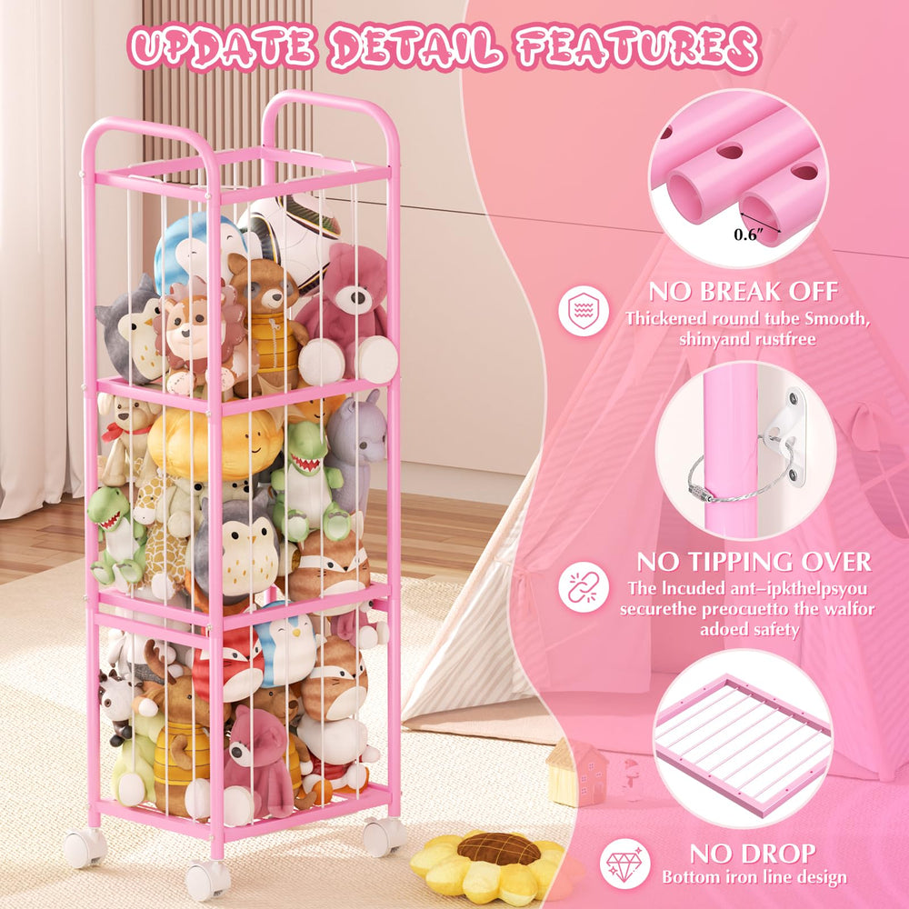 Oneyus see-through sides help kids learn organization and tidy up independently.