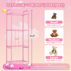 Oneyus storage zoo cage on wheels eases relocation for playrooms and cleanup.