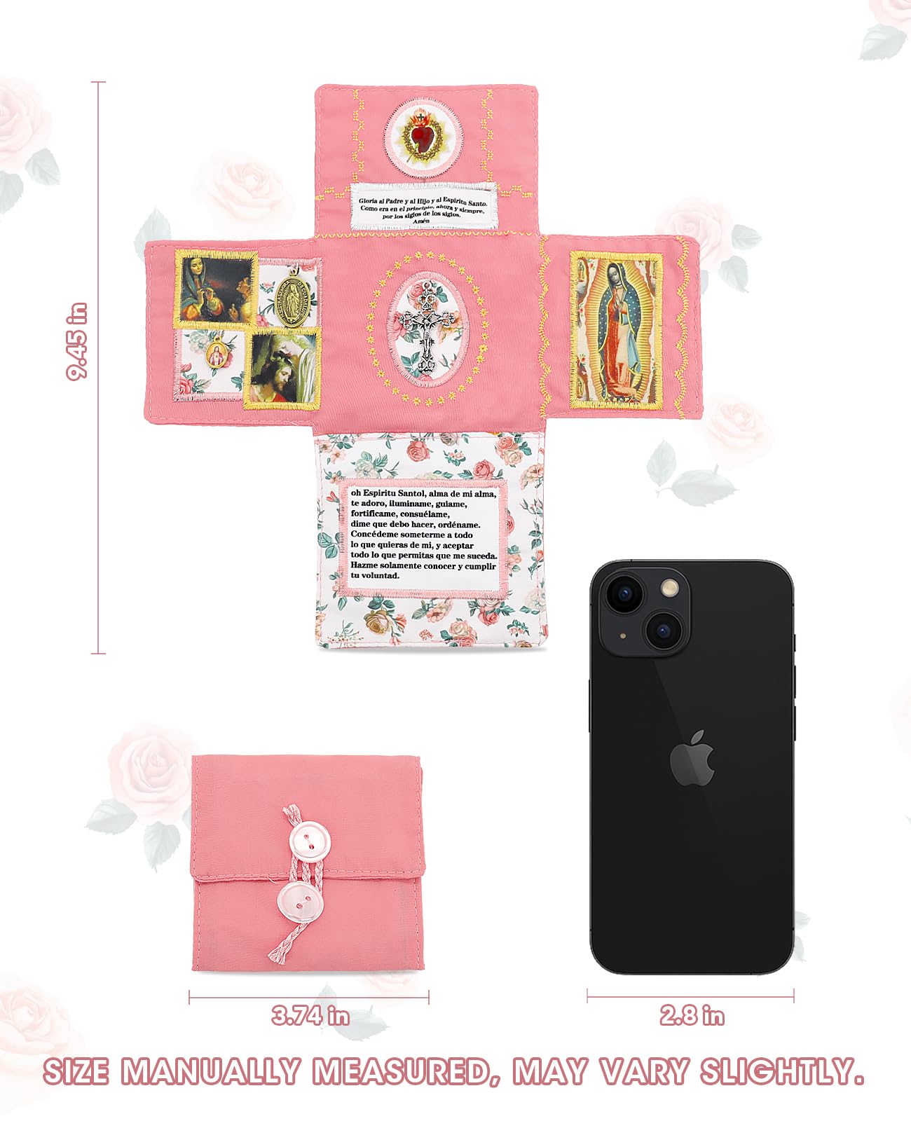 Onism pocket devotional silver-cross detail highlights faith symbol for daily reflection