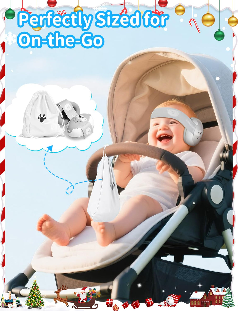 ONITOON Baby Ear Muffs packaging includes everything for quick setup.