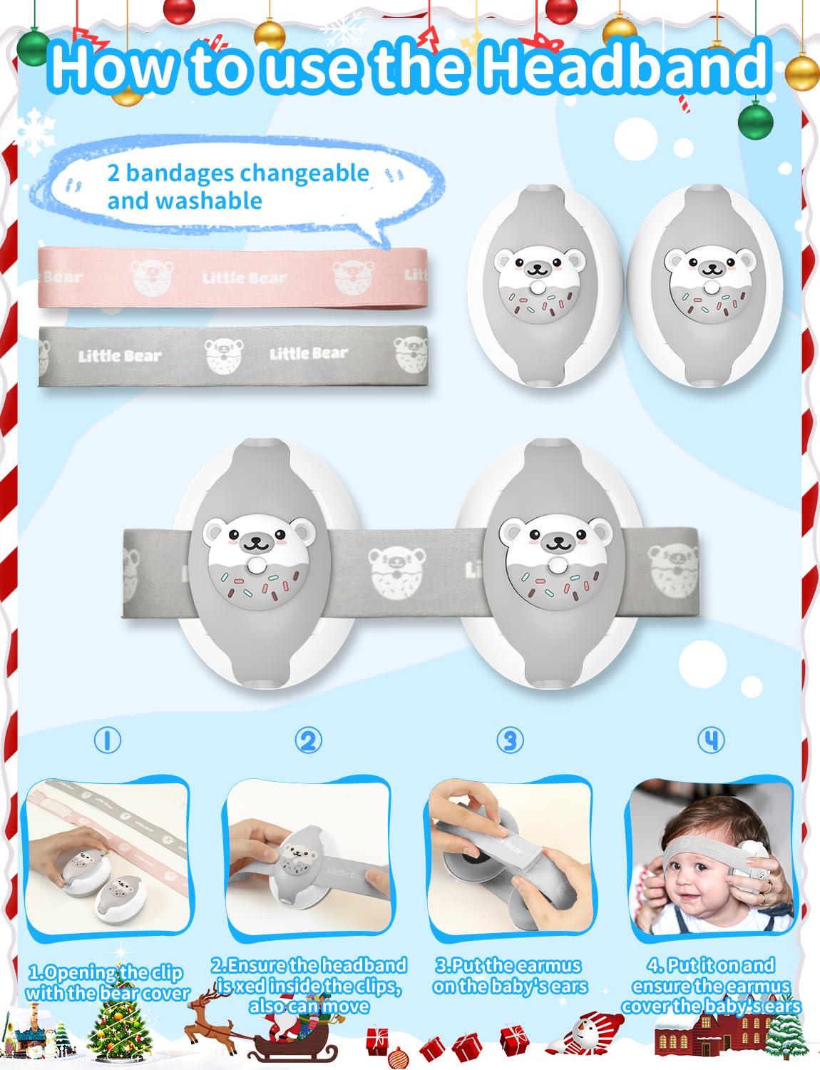 ONITOON Baby Ear Muffs storage bag for easy organization.