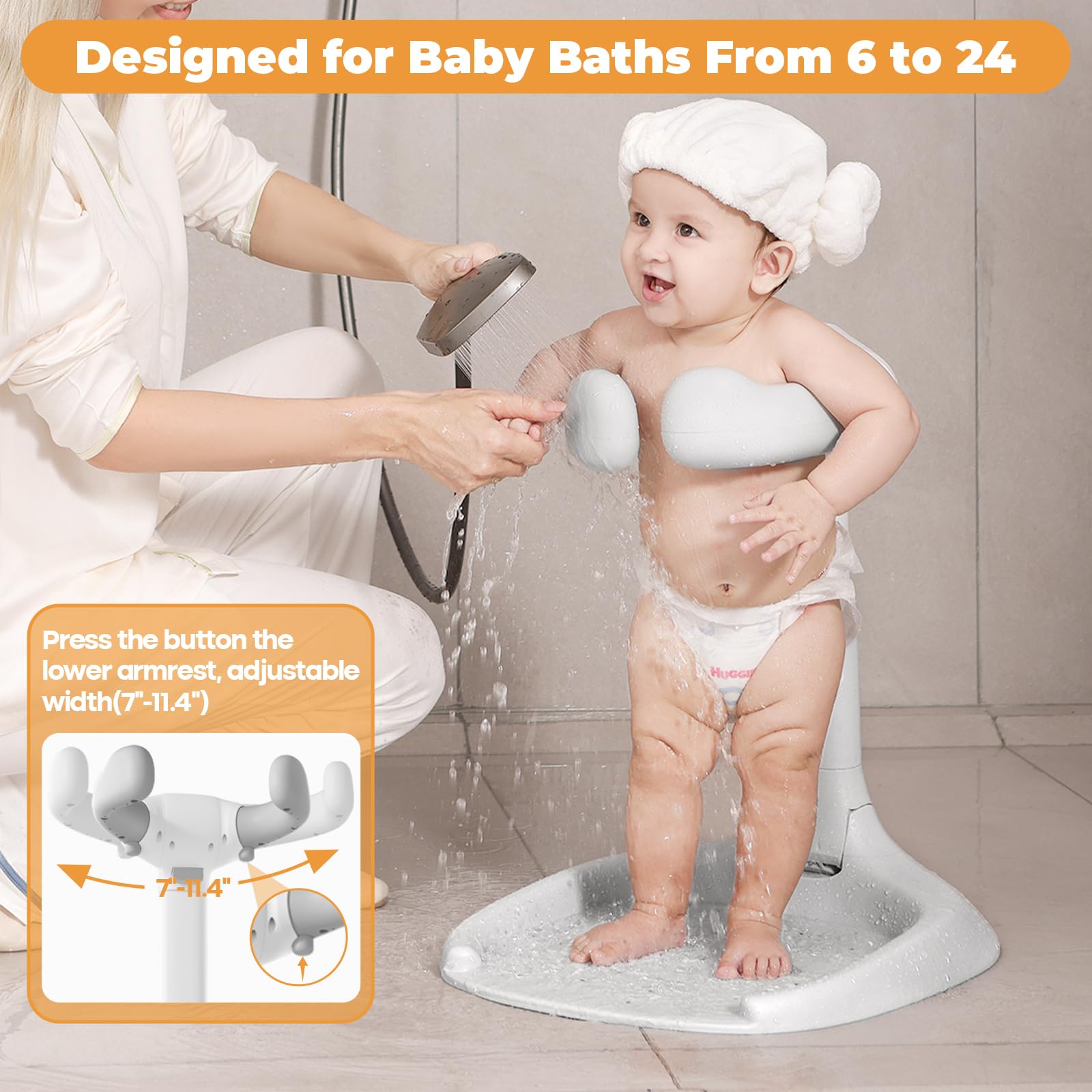 ONKO bath stand ergonomic waist cradle for safer baths