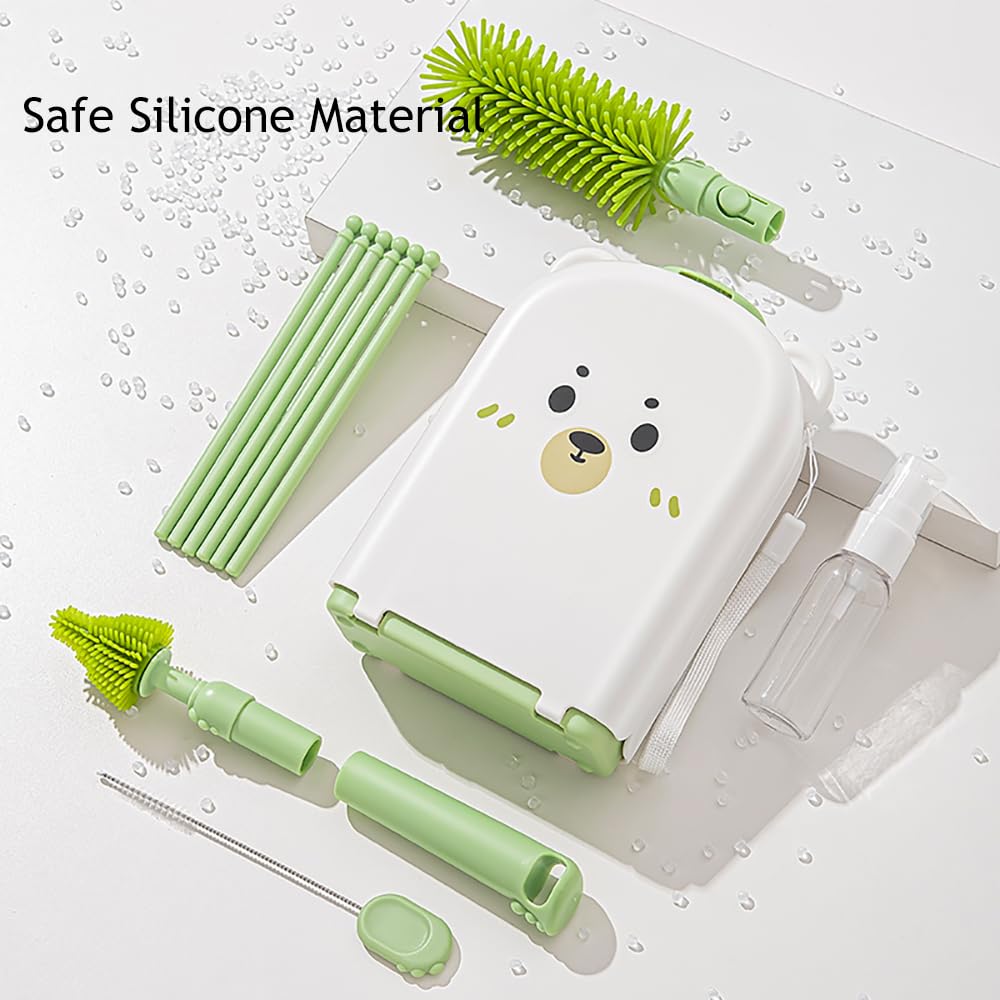 Onluckdeer detachable handle shows 360-degree access for thorough bottle cleaning