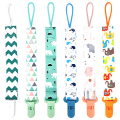 OnlyBP Set 6 pacifier clip pack keeps pacifiers secure and organized.