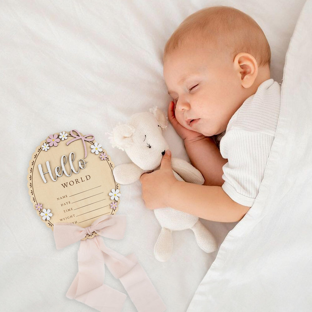 ONNIBE 3D Hello lettering adds tactile charm to newborn keepsakes.