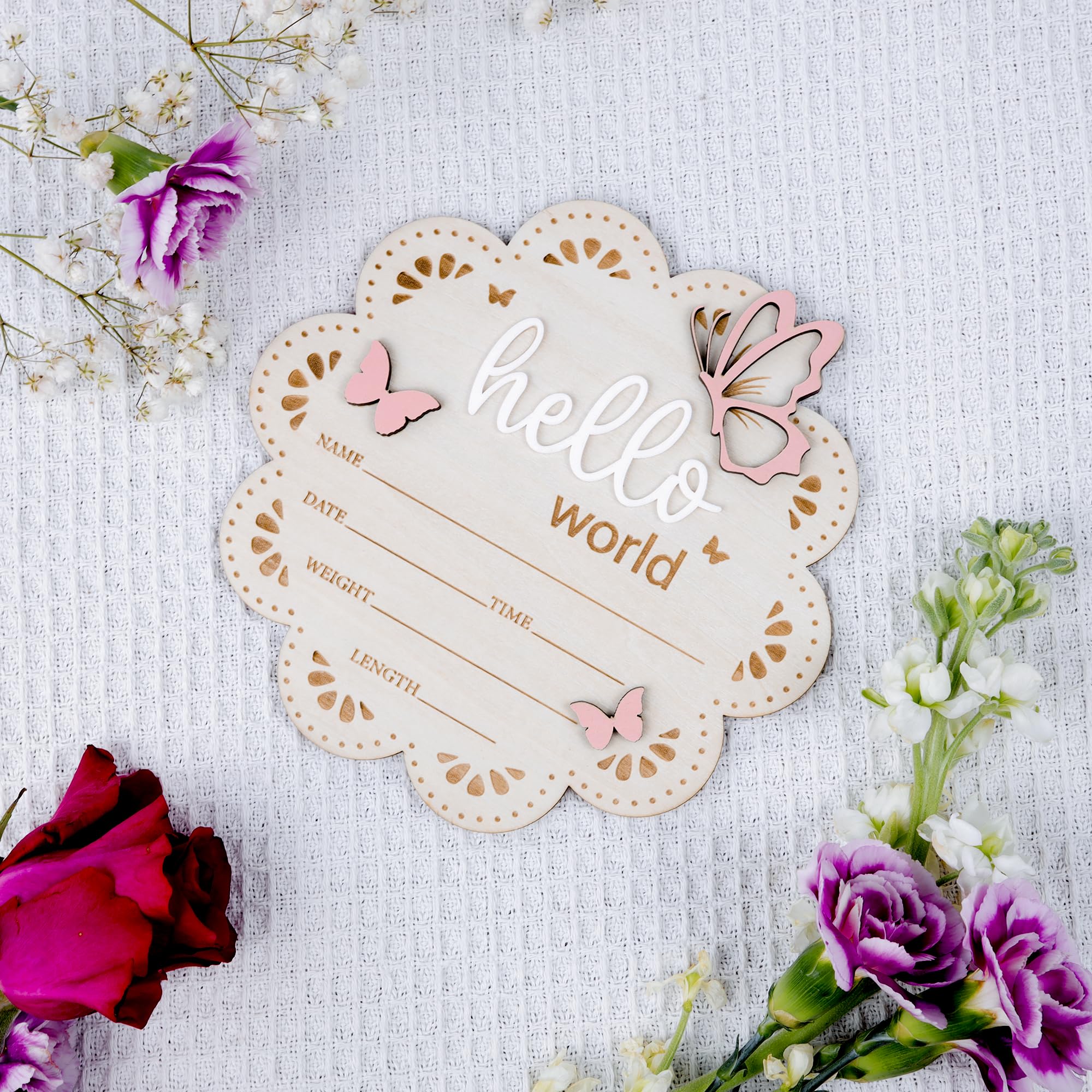 ONNIBE baby announcement sign rainbow nursery decor adds charm to walls