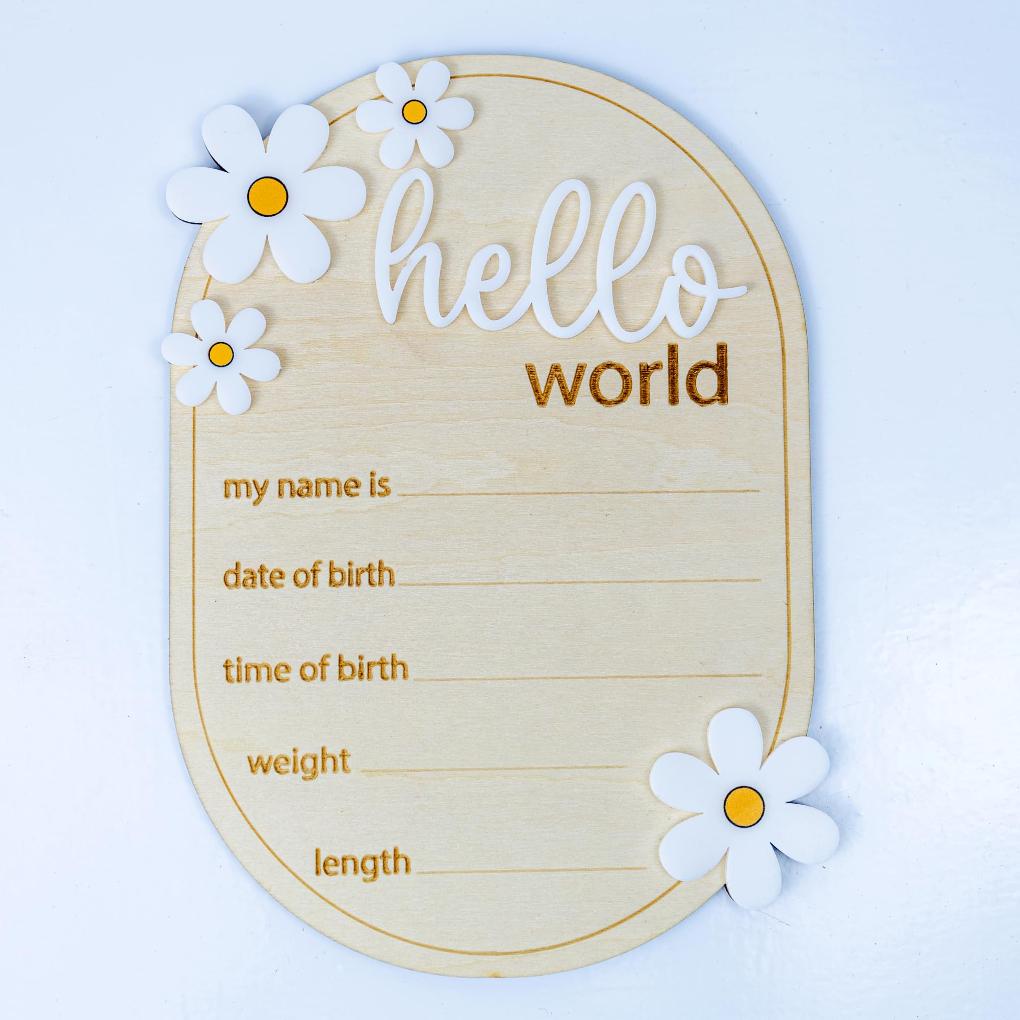 ONNIBE hello world sign wood adds a warm nursery focal point for photos