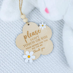 onnibe rainbow nursery decor sign adds cheerful charm while signaling gentle boundaries for visitors.