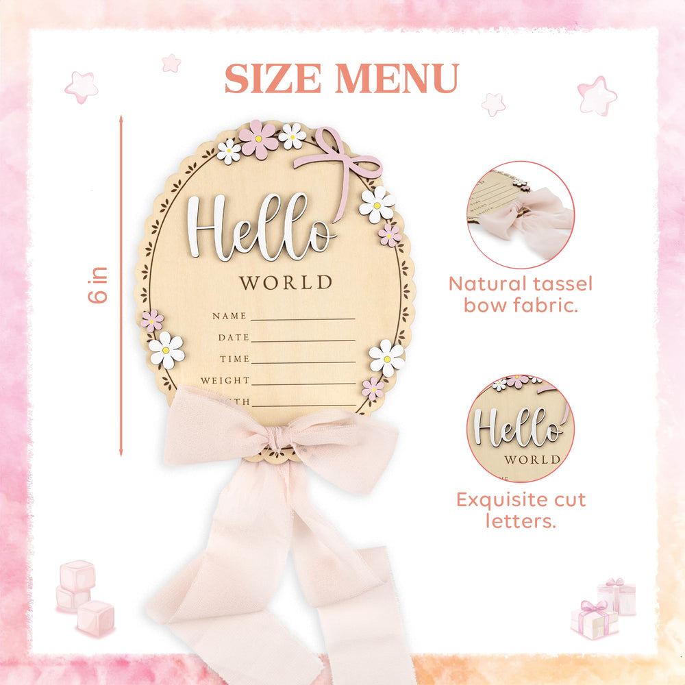 ONNIBE soft rustic tassel bow enhances rustic baby keepsake.