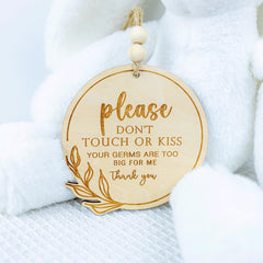ONNIBE wooden sign durable wood material ensures lasting nursery keepsake.