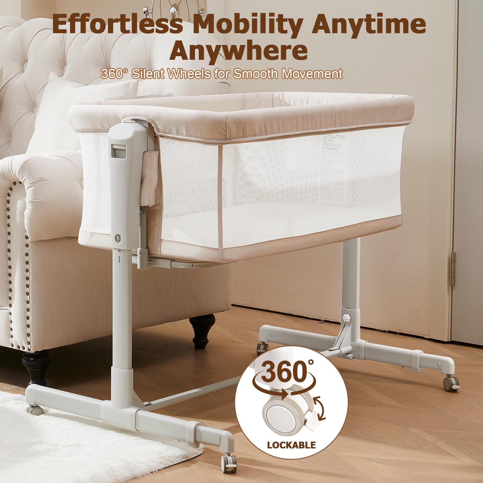 ONTHEWEI six-height adjustment fits beds and seating for proper positioning.