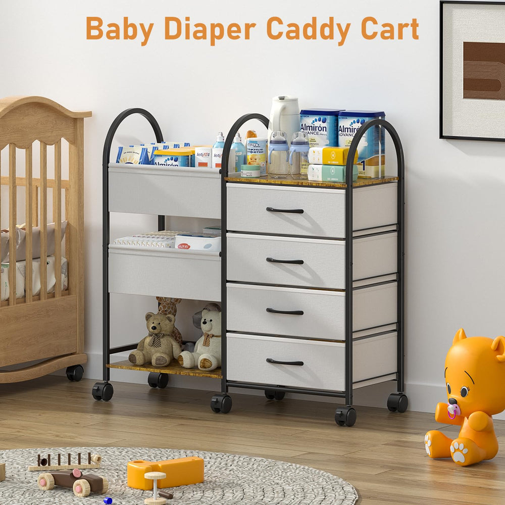 ONWAYHOME removable dividers shown for customizable diaper storage.