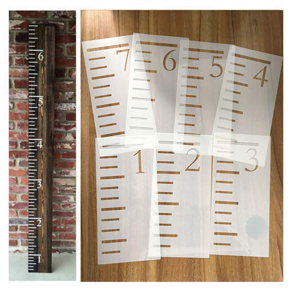Onwon 7-feet growth chart stencil for reusable templates and multiple rulers