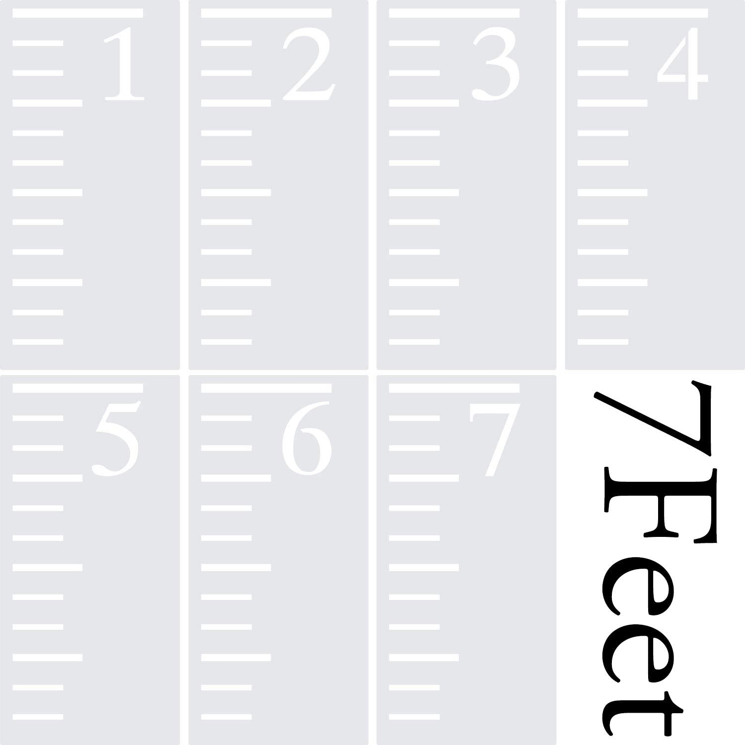 Onwon growth chart ruler wall display showing milestones in a playful, easy-to-read layout
