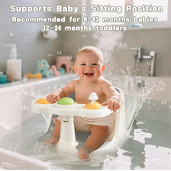 ONXLL bath seat backrest and armrests provide ergonomic support during baths