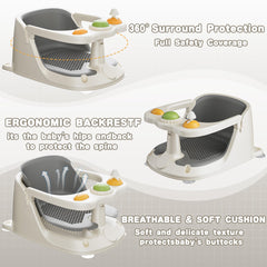ONXLL bath seat with four suction cups for stable bathing on smooth surfaces