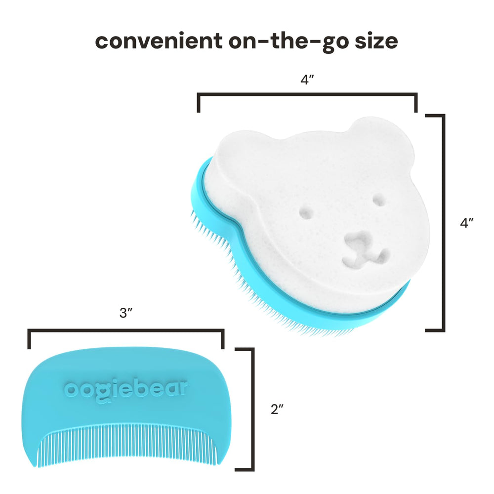oogiebear cradle-cap brush kit detangling shot illustrates hair and scalp care beyond cradle cap