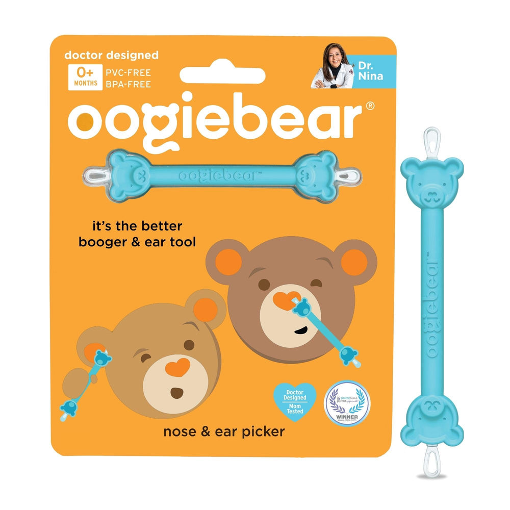 The oogiebear dual-ended design offers easy nose and ear cleaning for babies.