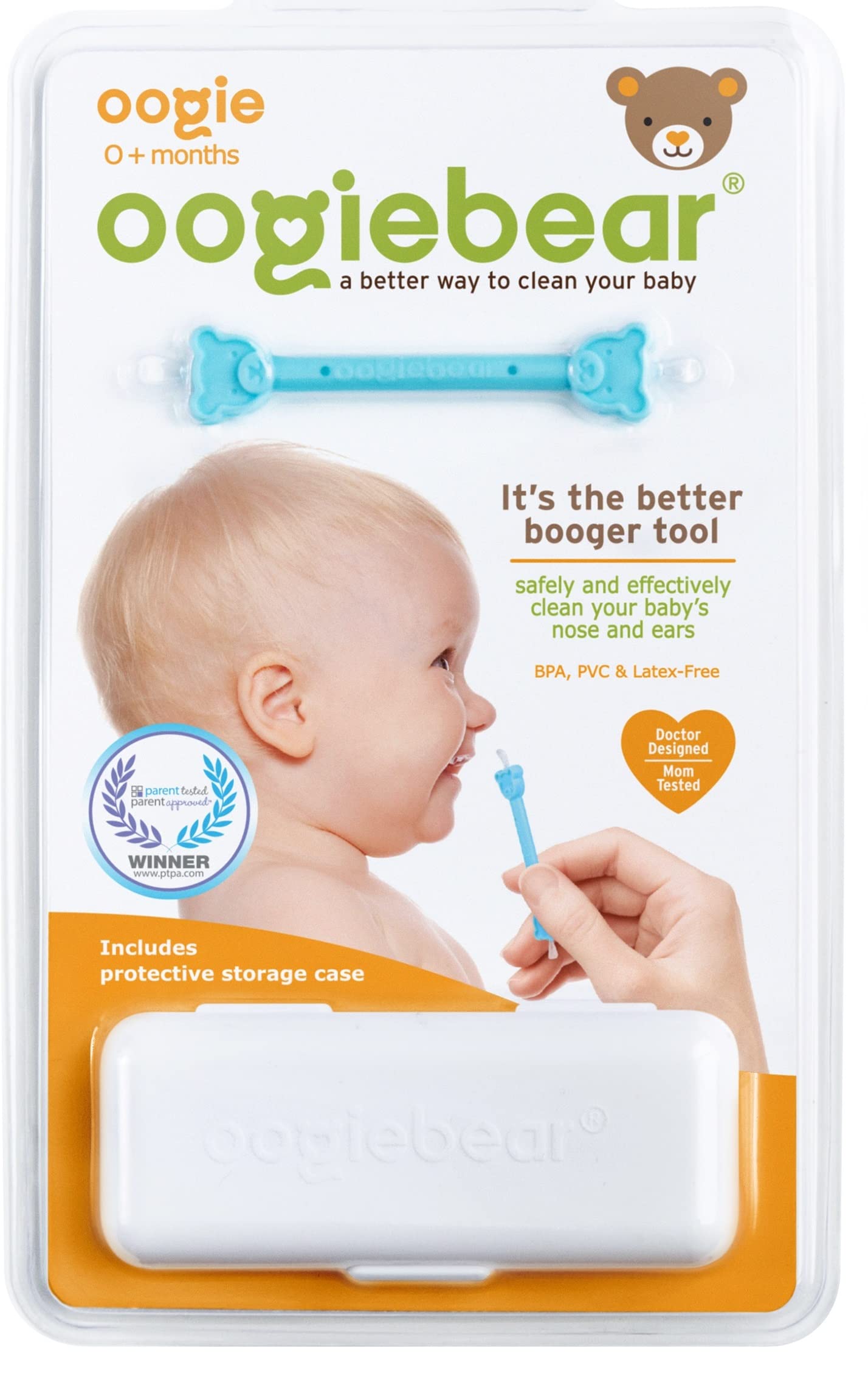 oogiebear dual-ended nose and ear cleaner for gentle, quick cleaning.