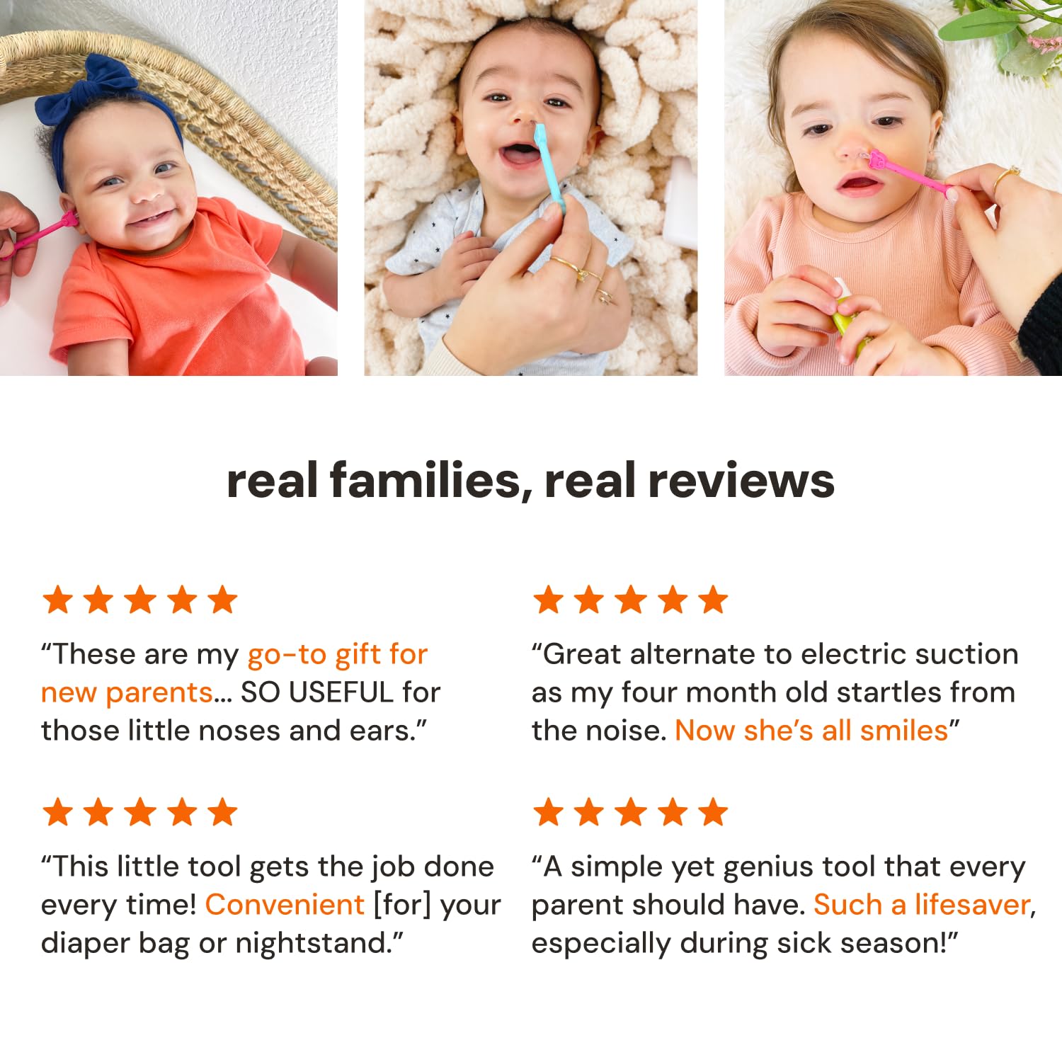 oogiebear safety bumper prevents insertion too far for newborn safety.