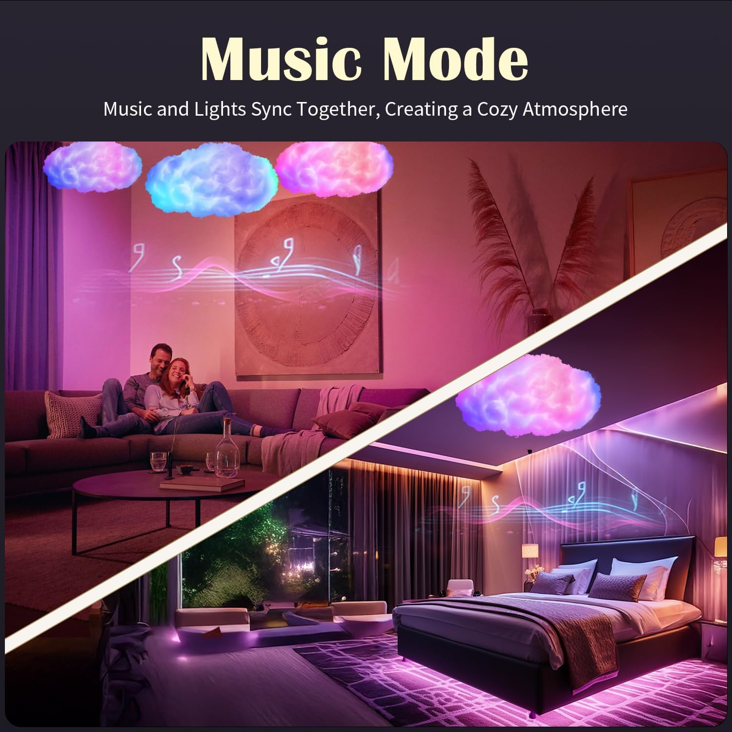 oooYYDSxxx 3D Cloud Lamp remote control for quick color changes.