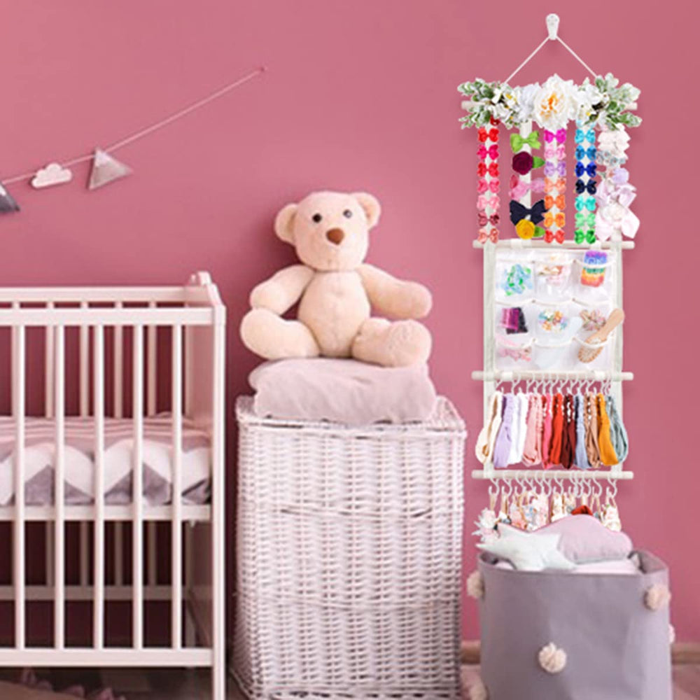 OOSAKU storage rack with large capacity displays multiple headbands and small items.