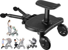 Opdzivk universal stroller board front view shows a non-slip surface for secure footing.