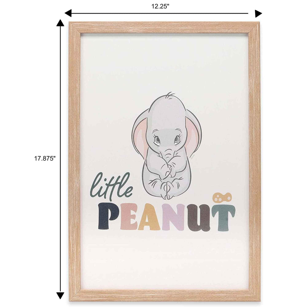 Includes hanging hardware for quick setup of Dumbo wall art in kids' rooms.
