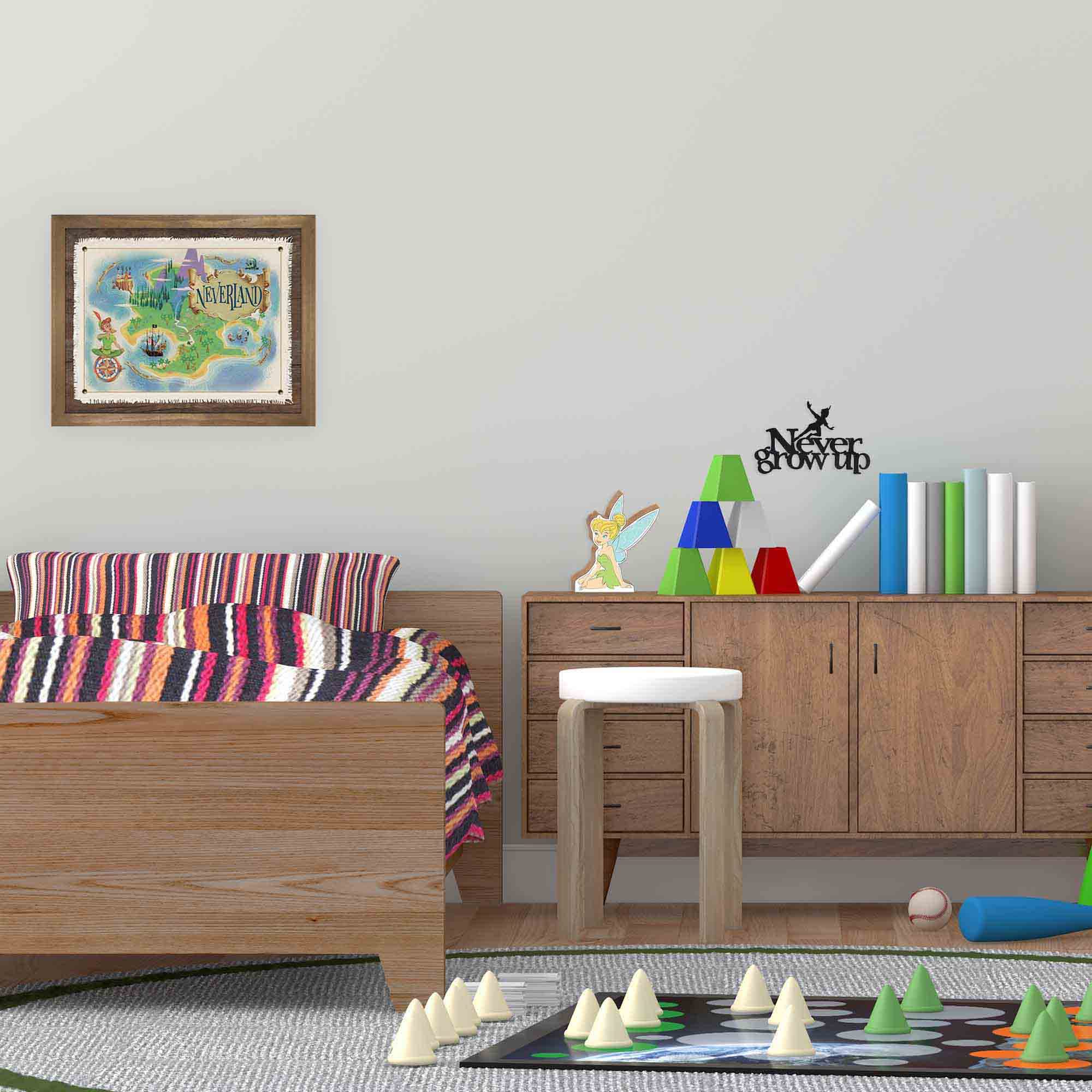 Open Road Brands Disney licensed wall art brings classic Peter Pan energy to a room.
