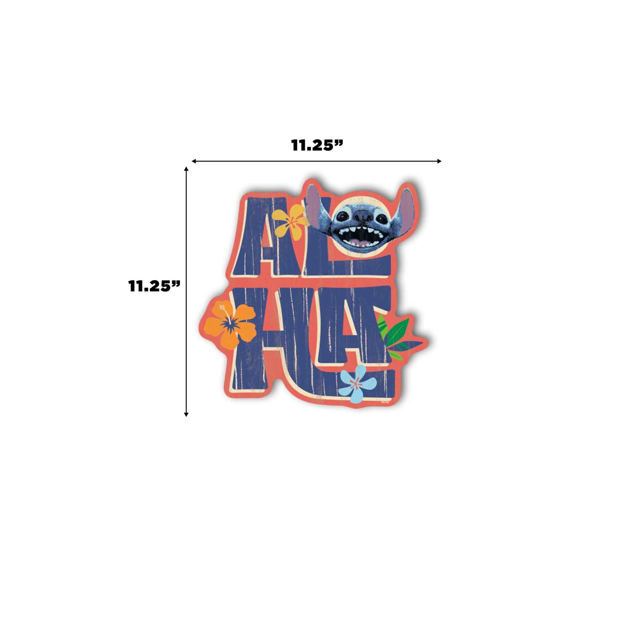 Open Road Brands Lilo & Stitch Aloha wall sign ready to display in home decor.