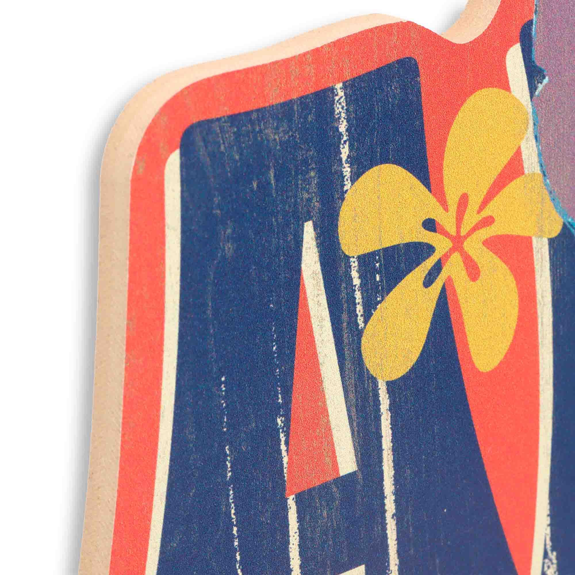 Open Road Brands Lilo & Stitch Aloha wall sign showing wood texture and finish.