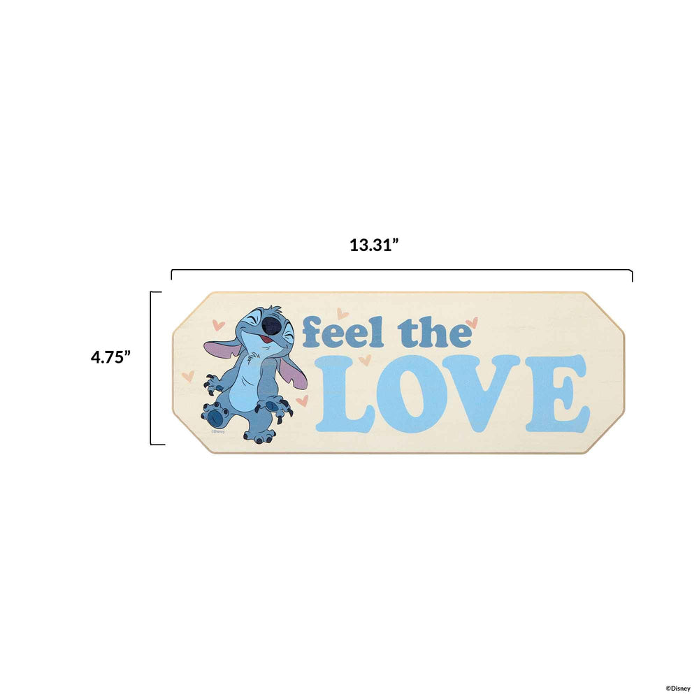 Open Road Brands Lilo and Stitch sign dimensions highlight 13.31 W x 4.75 H for placement