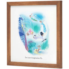 Open Road Brands Disney Peter Pan Wendy and children watercolor illustration enhances nursery ambiance.