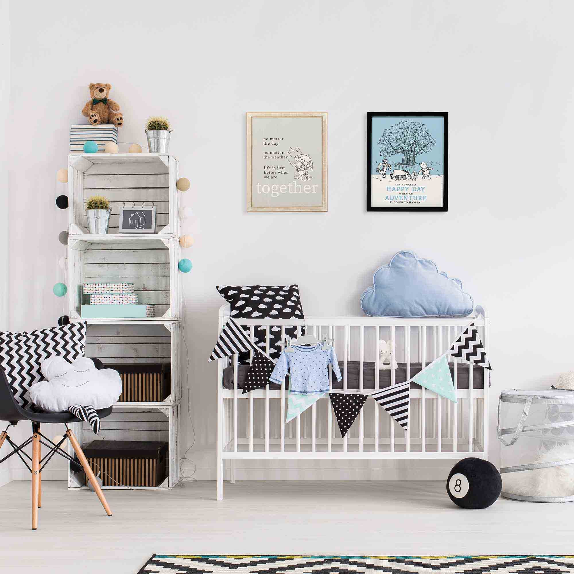 Open Road Brands Winnie the Pooh and Piglet Better Together wall decor brightens bedrooms, nurseries, or playrooms.