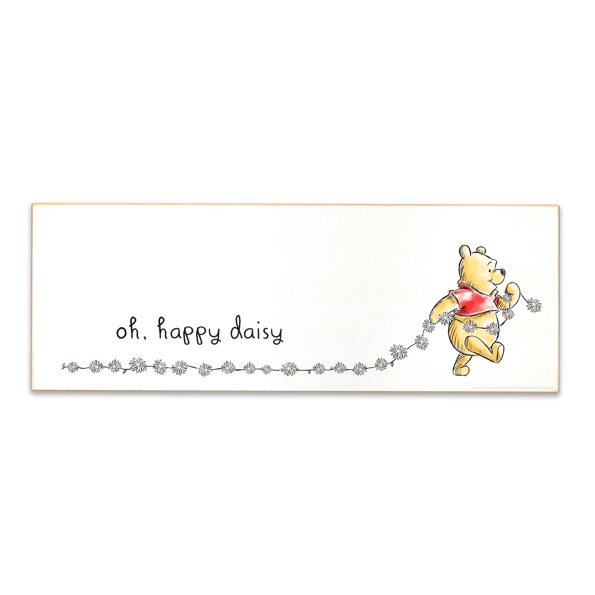 Open Road Brands Disney Winnie the Pooh Oh Happy Daisy wall art with daisies for nursery charm