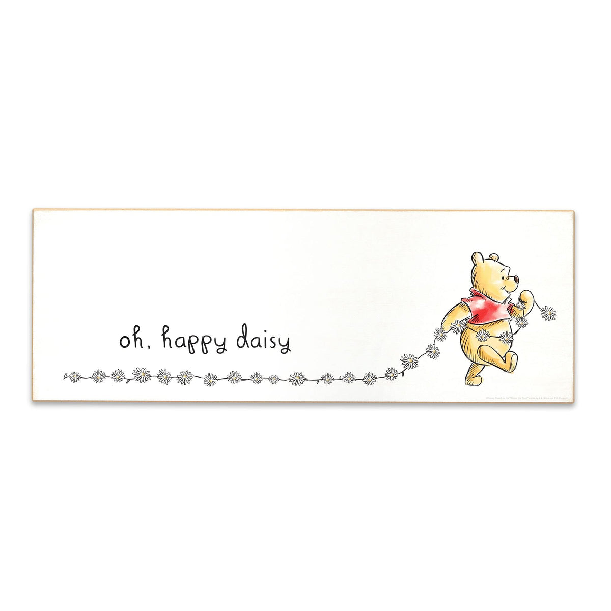 Open Road Brands Disney Winnie the Pooh Oh Happy Daisy wall art with daisies for nursery charm