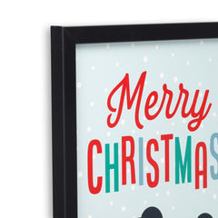 Open Road Brands framed wood wall decor shows hanging hardware for quick display.