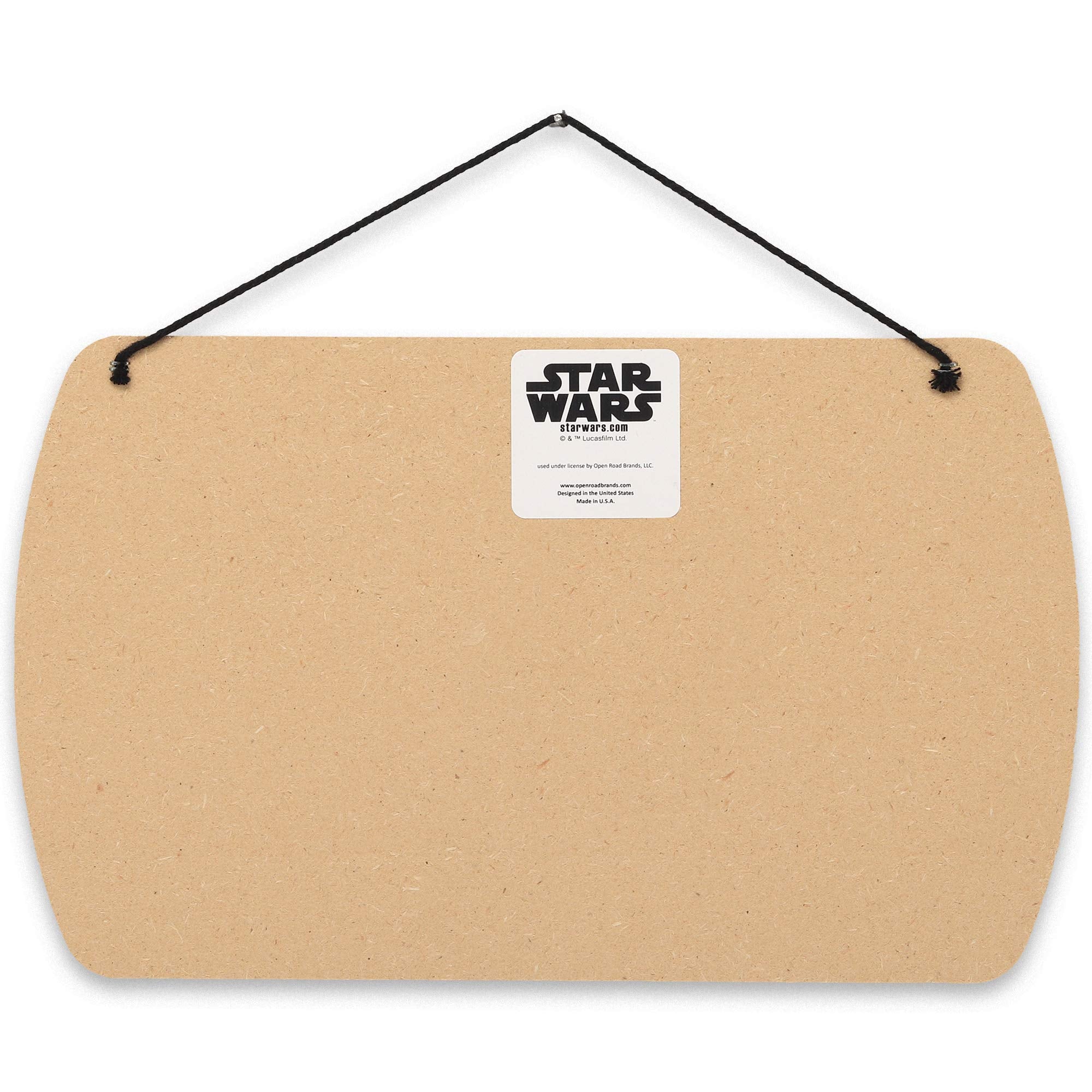 Open Road Brands MDF wall decor with rope hanger for easy display