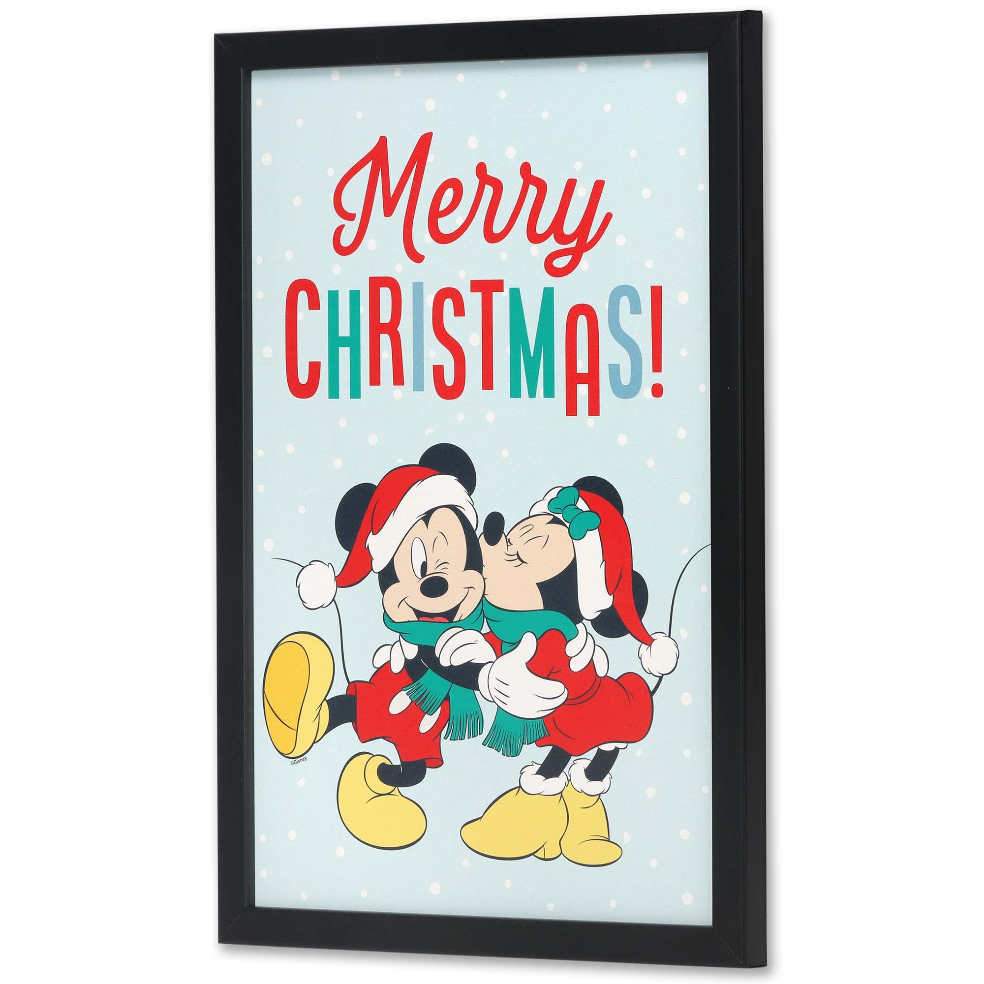 Open Road Brands blue snow background close-up highlights Merry Christmas message for decor.