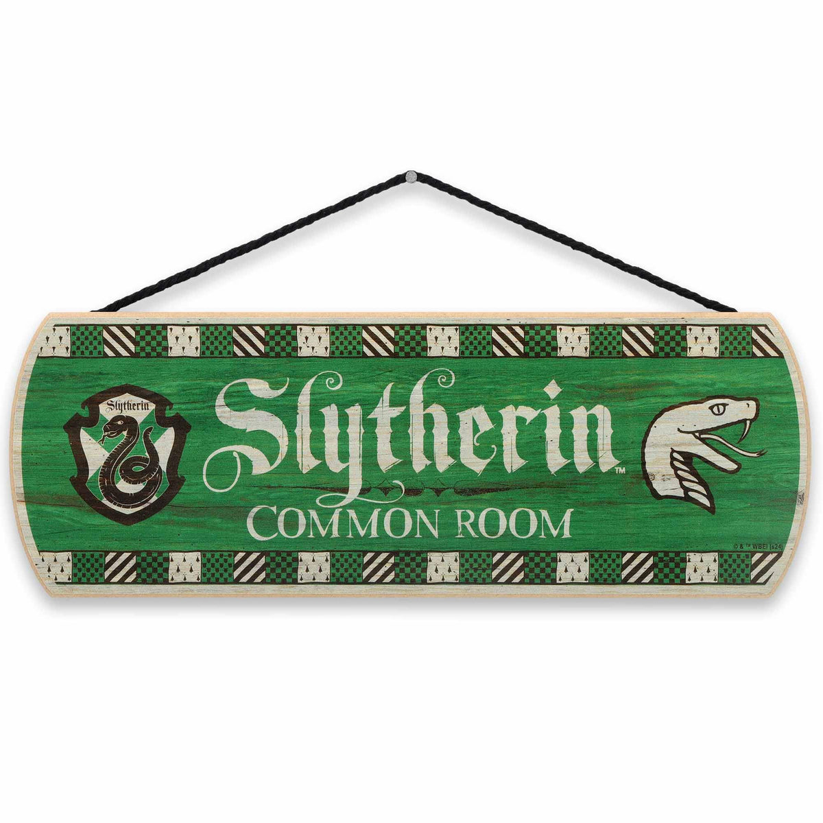 Open Road Brands Slytherin sign front view enhances teen room decor