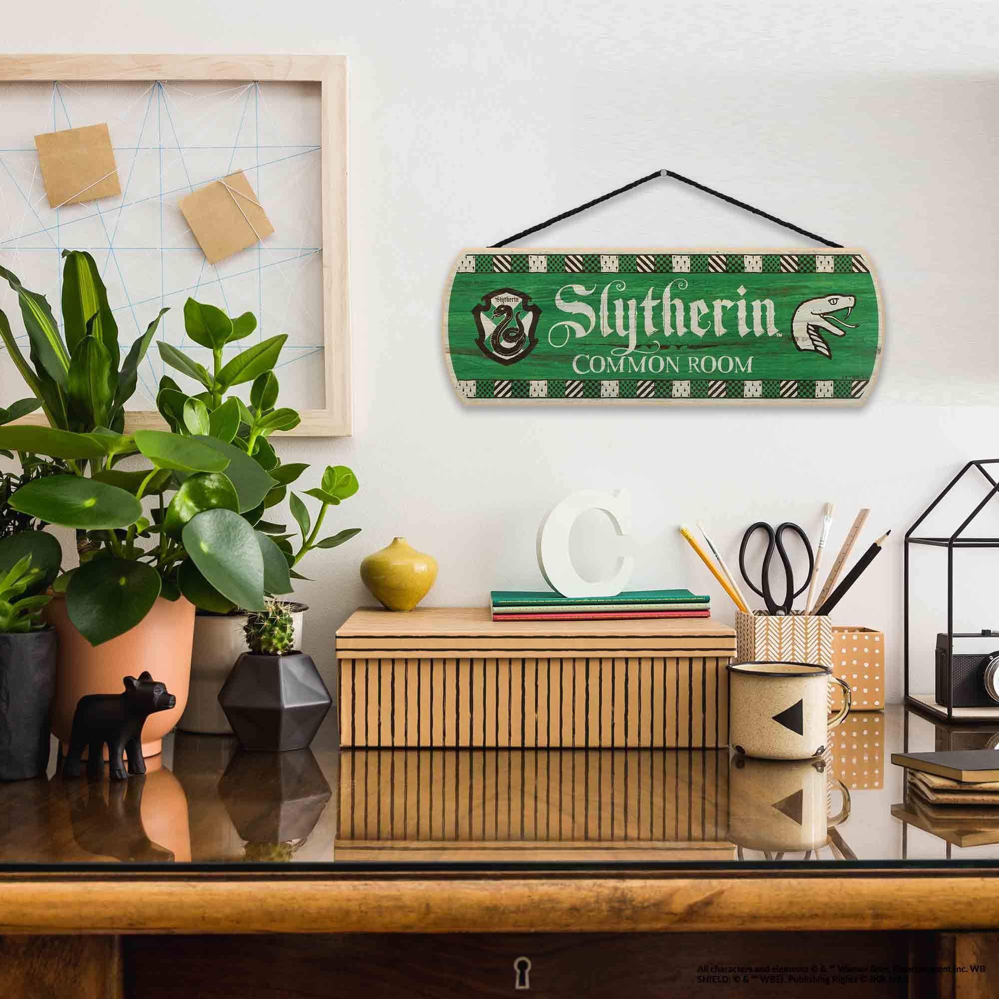 Open Road Brands Slytherin sign hanging rope enables easy wall display