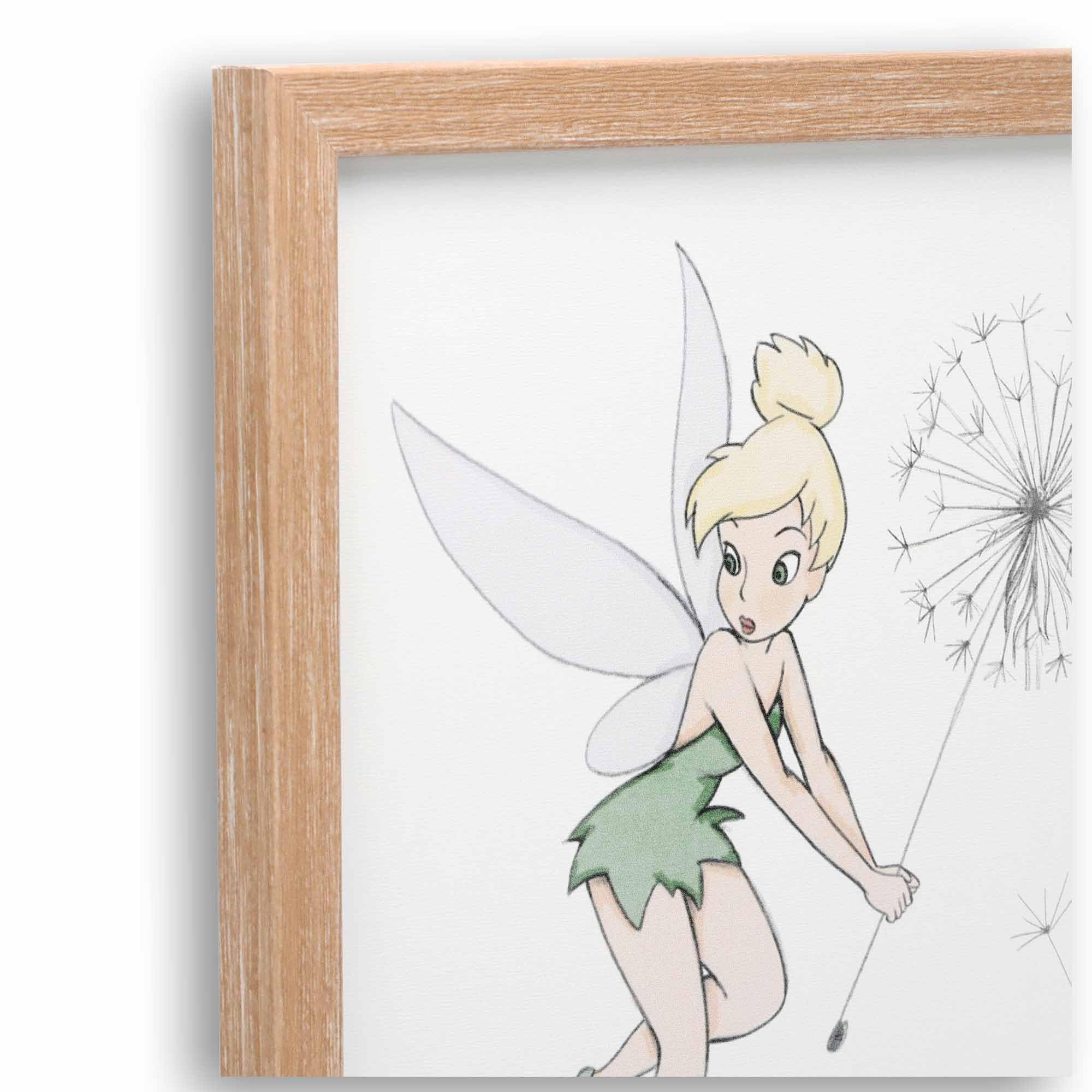 Open Road Brands Tinker Bell wood frame character art perfect for kids' rooms
