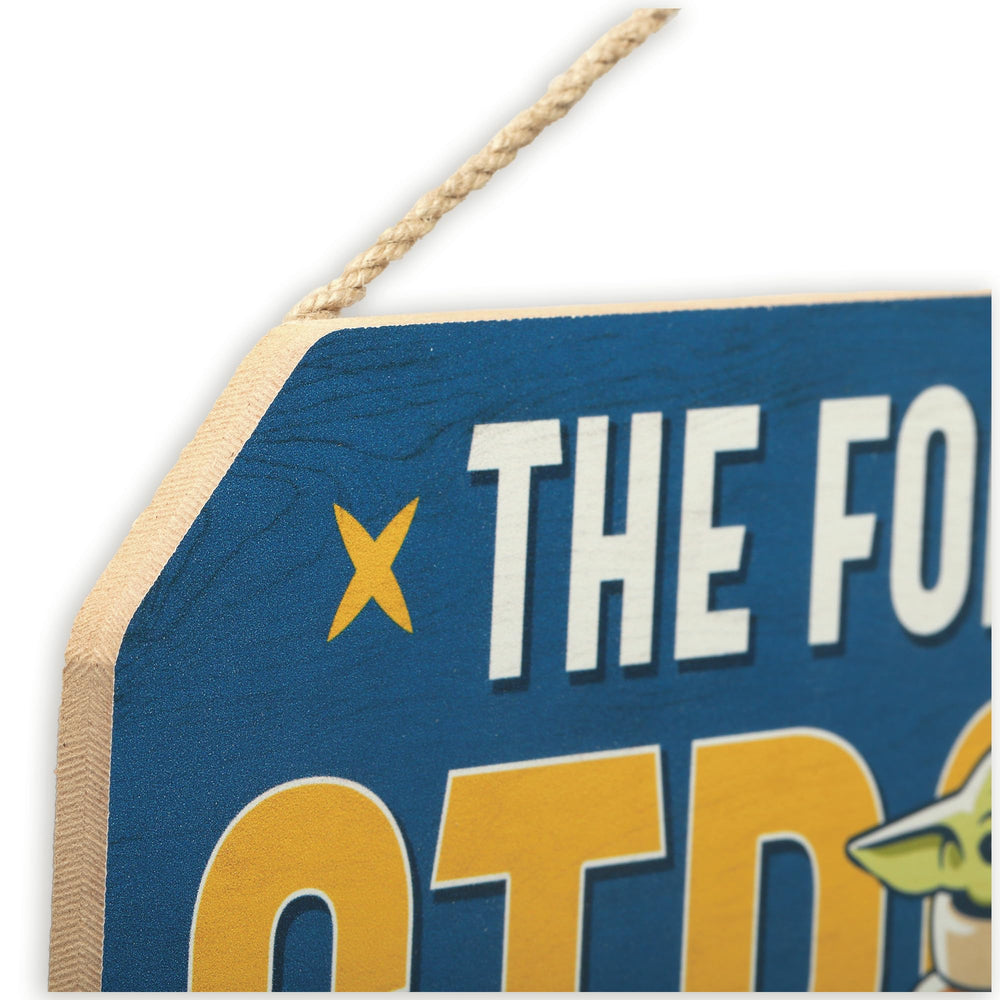 Open Road Brands wood sign with rope display for easy wall mounting.