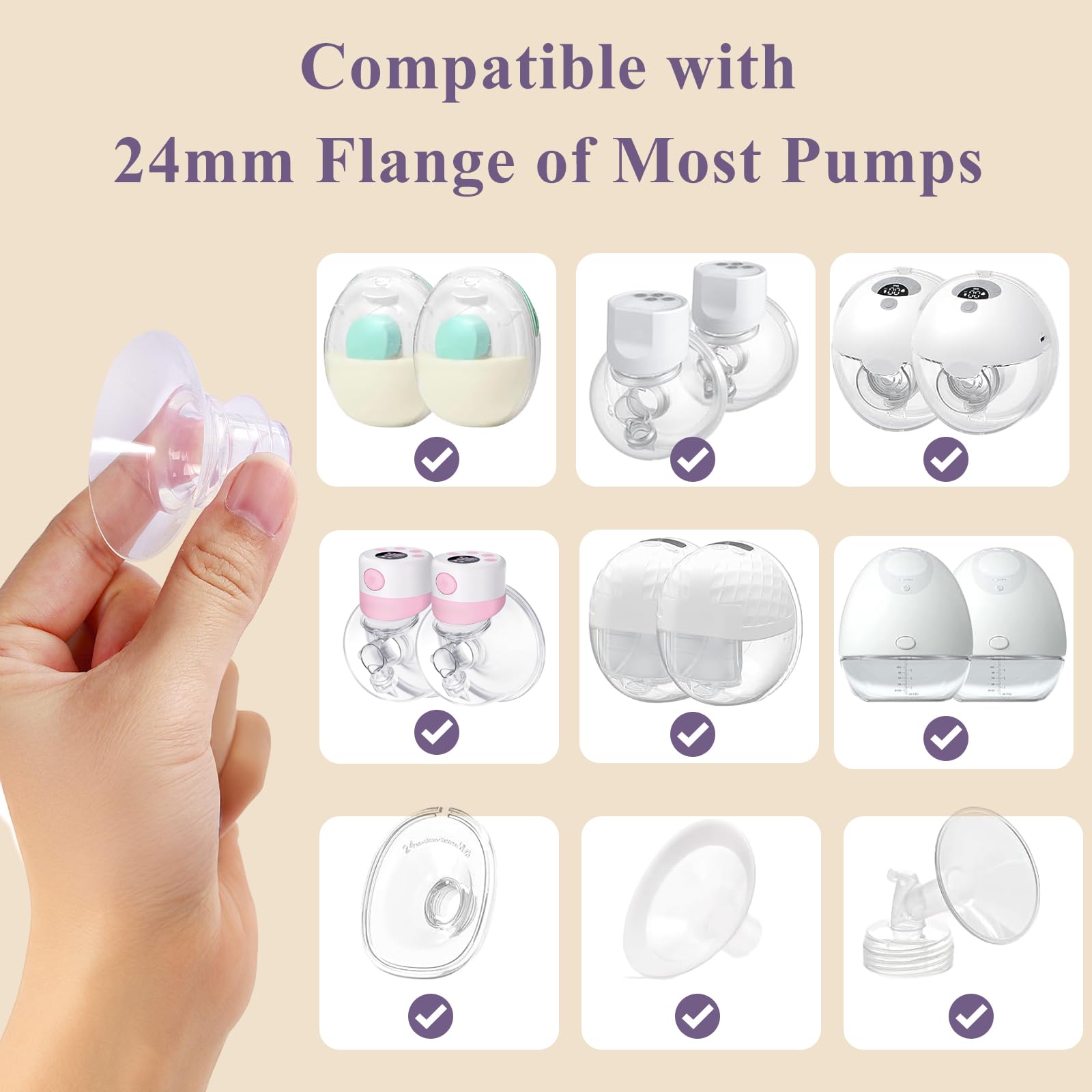 Opgroeie 19mm flange insert fits Momcozy and similar brands for easy sizing