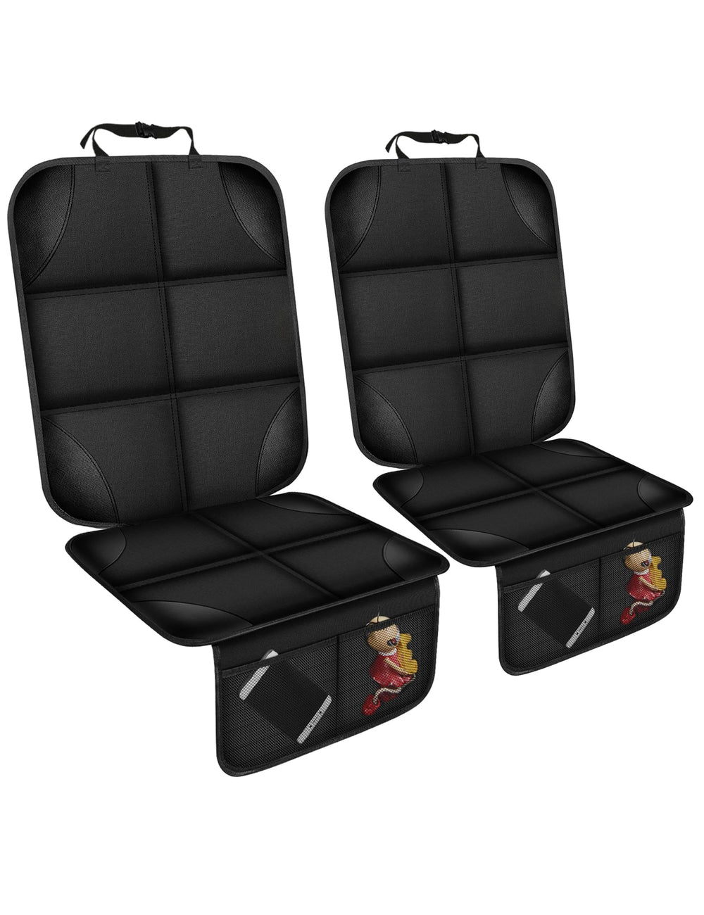 OpNelDum car seat protector with thick padding shields seats from spills during travel