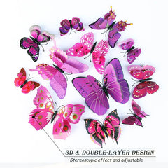 Opseam 3D butterfly stickers 24pcs add lifelike accents to walls and events