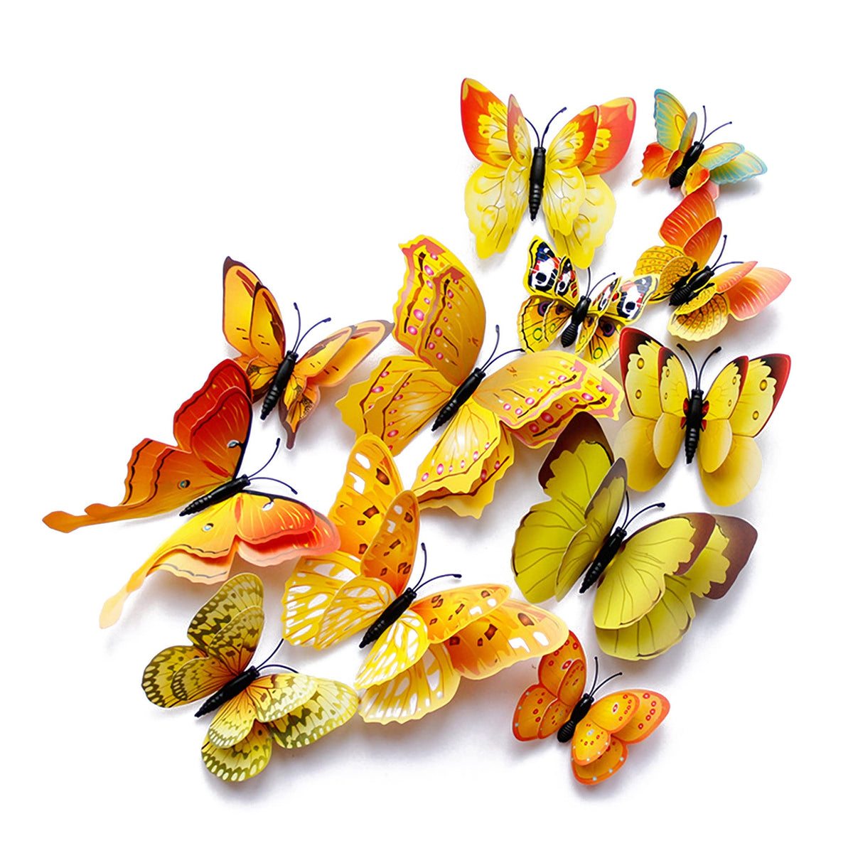 Opseam 48-piece gold 3D butterfly wall decor with magnets for easy party styling.